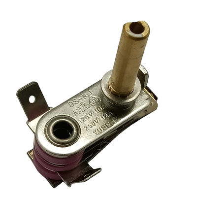 Adjustable Bimetallic Thermostat with 50-250 C Temperature Range and 100 Endurance Cycles
