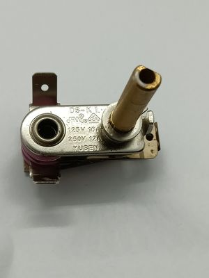 Adjustable Bimetallic Thermostat with 50-250 C Temperature Range and 100 Endurance Cycles