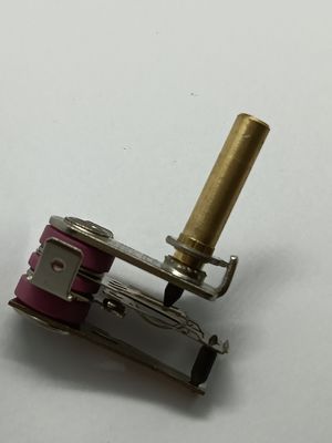 Adjustable Bimetallic Thermostat with 50-250 C Temperature Range and 100 Endurance Cycles
